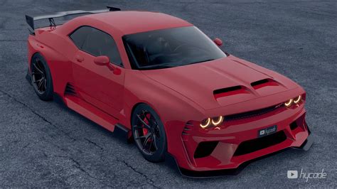 dodge challenger demon custom wide body kit  hycade buy  delivery
