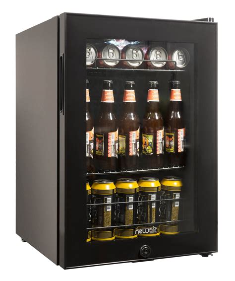 newair ab  beverage cooler  refrigerator small mini fridge  glass door black