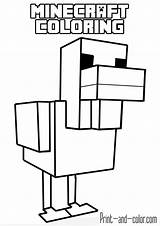 Minecraft Color Print Coloring Pages Boys sketch template