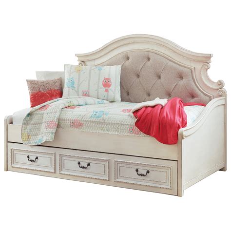 signature design  ashley realyn  twin upholstered day bed