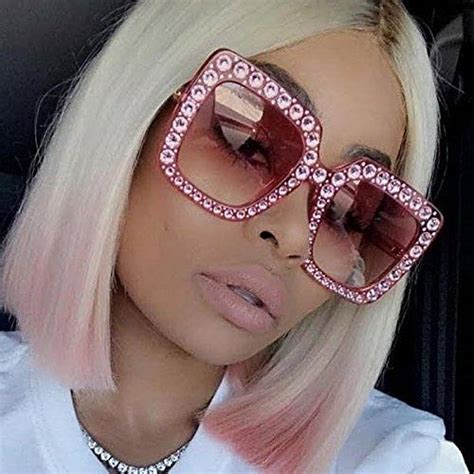 cool item wow factor big bling pink sunglasses gucci sunglasses