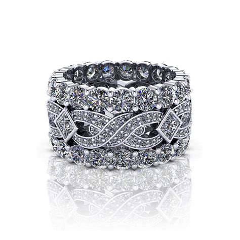 wide diamond band jewelry designs