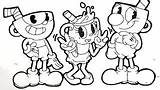 Cuphead sketch template