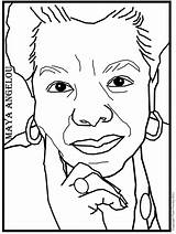 Maya Angelou Coloring Pages Drawing Printable Color Print History Drawings Getdrawings Month Paintingvalley Getcolorings Collection sketch template