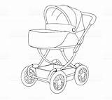 Stroller Sketch Baby Paintingvalley Vector sketch template