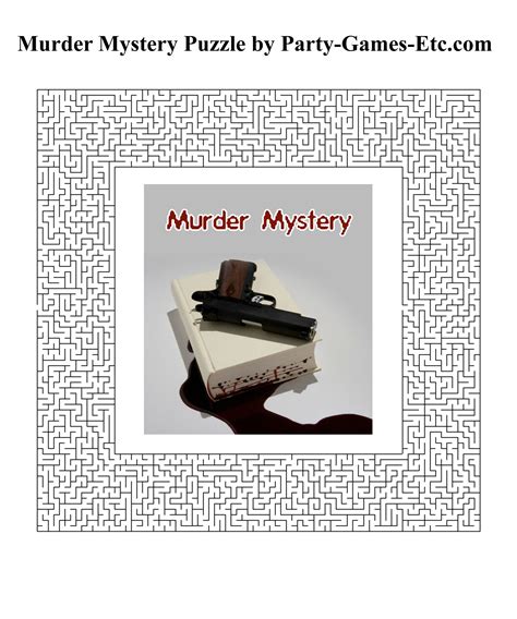murder mystery party games  printable games  activities
