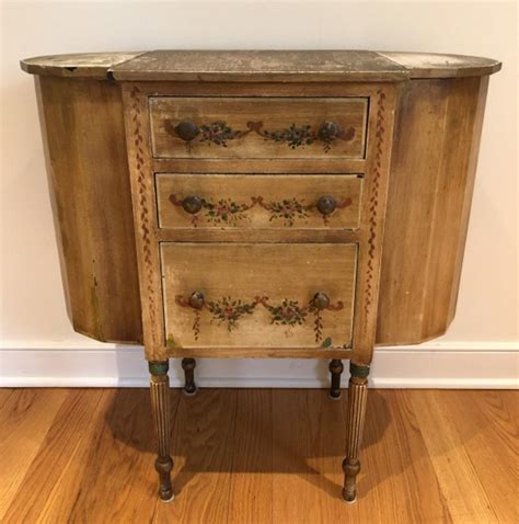 sold price antique martha washington painted sewing cabinet november     est