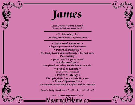 james meaning