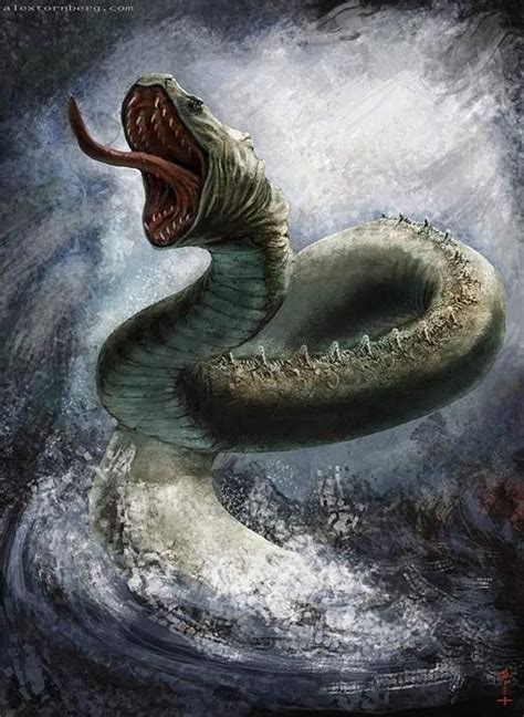 seres fantásticos y mitológicos las serpientes marinas monstruos del mar