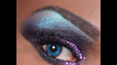 Purple And Blue Glitter Eyeshadow Tutorial Youtube