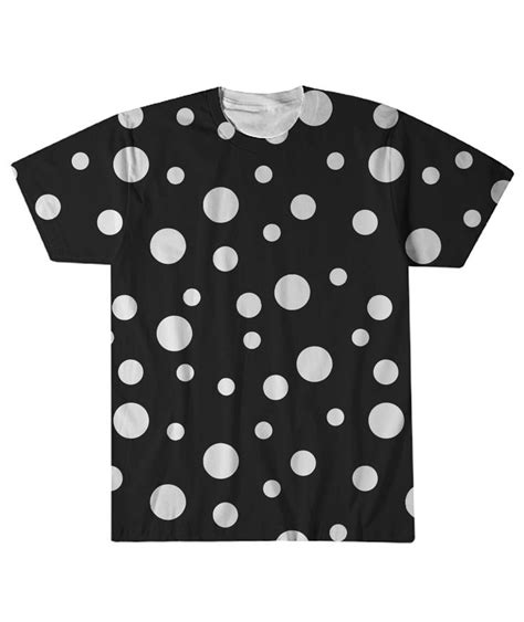 Black And White Polka Dots Full Print T Shirt Viralstyle White Polka