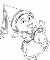 Agnes Despicable Coloring Pages Getdrawings sketch template