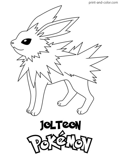 jolteon coloring pages coloring home motherhood