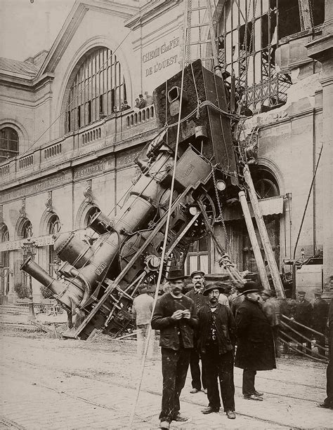 vintage montparnasse train derailment  paris  monovisions