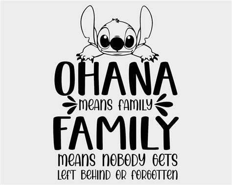 ohana means family svg files  cricut   left etsy