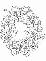 Couronne Noel Coloriage Colorier Fleurs Cloches Poinsettia Kerstkrans Wreaths Natal Traditions Albanysinsanity Imprimé Riscos Vegetal Holidays sketch template