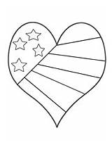 Coloring Stars Heart Pages Flag Hearts Stripes American Patriotic Stripe Valentine Printables Print Valentines Imgarcade sketch template