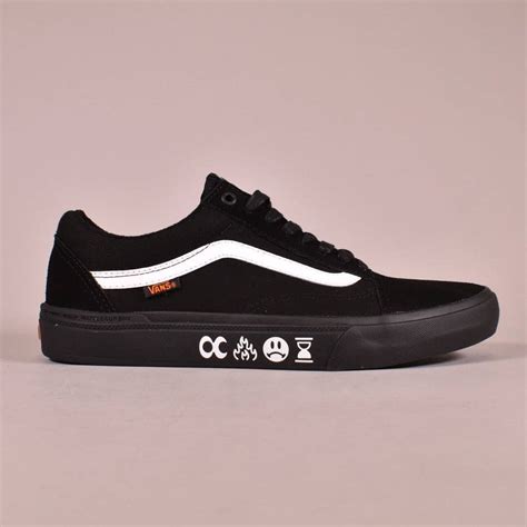 Vans X Cult Old Skool Pro Bmx Skate Shoes Black Black Skate Shoes