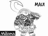 Moana Coloring Pages Maui Disney Printable Color Colorear Sheet Print Colouring Book Strong Source Sheets Cartoon March sketch template