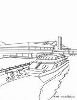 Boat Pier Coloring Hellokids Print Color Pages sketch template
