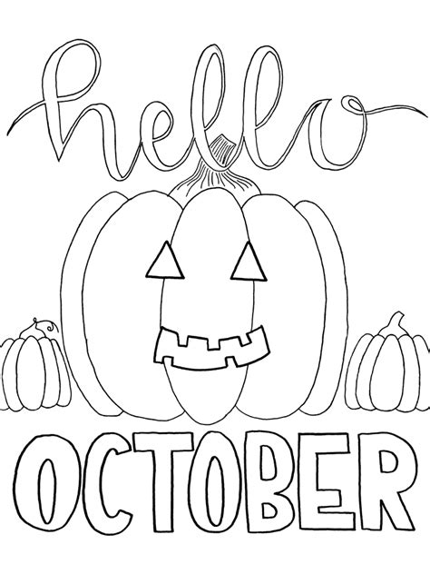 coloring book coloring page laughing pumpkin welcomes october