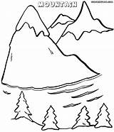 Mountain Coloring Pages Colorings sketch template