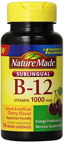 Nature Made Vitamin B 12 1000 Mcg Sublingual 50 Count Gtin Ean Upc