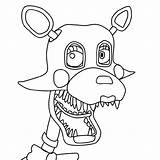 Mangle Coloring Pages Freddy Nights Five Printable Educativeprintable Educative Sheets Kids Fazbear Face sketch template