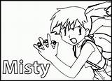 Misty Pokemon sketch template