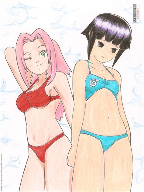 sakura and hinata bikini by leinad56 on deviantart