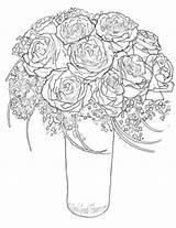 Roses Adults Coloring Pages Printable Everfreecoloring sketch template
