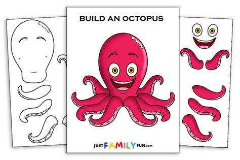 printable build  octopus cut outs  family fun