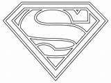Superman Coloring Pages Logo Printable Kids sketch template