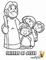 Coloring Bible Jesus Kids Pages Christian Children Printable Friends Story Yescoloring Faithful Preschool Preschoolers Stories Toddlers Faith Blessing Drawings Sheets sketch template