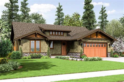 rustic craftsman home plan  architectural