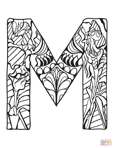 letter  doodle coloring page art collectibles drawing