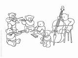 Orchestra Coloriage Playing Objets Coloriages sketch template