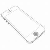 Iphone Phone Cell Drawing Smart Mobile Coloring Getdrawings Pages 6s sketch template