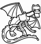 Coloring Minecraft Pages Dragon Ender Colouring Målarbild sketch template