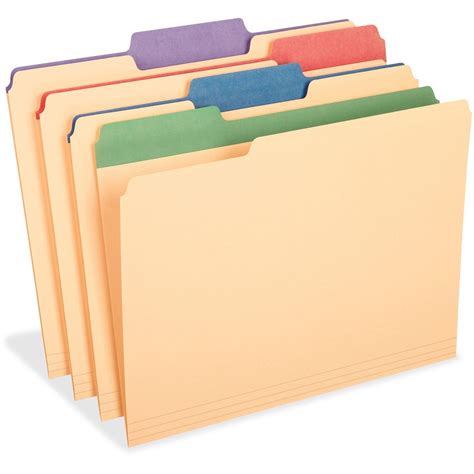 tops colored tab manila file folders