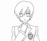Host Club Ouran Haruhi Coloring High School Lineart Pages Deviantart sketch template
