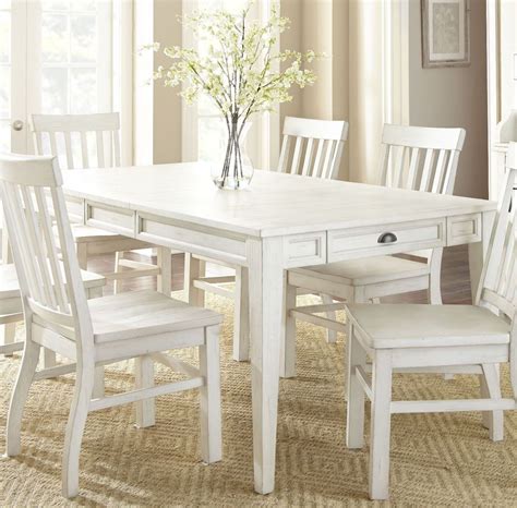cayla antique white extendable rectangular dining table cytw steve silver