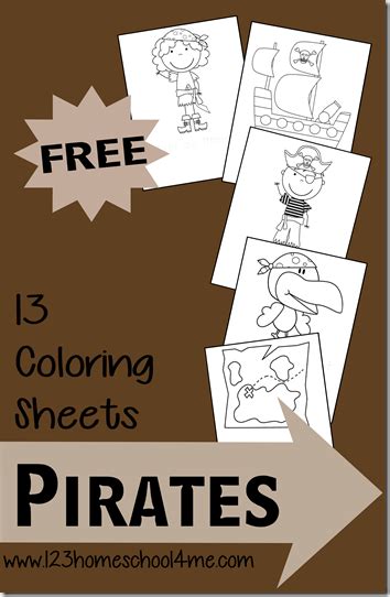 pirate coloring sheets  preschoolers