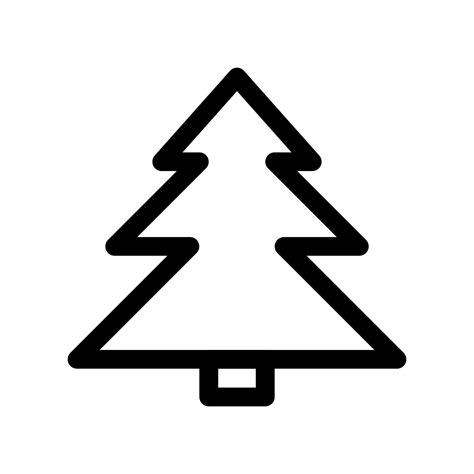 christmas tree outline icon black  white vector item  set dedicated  christmas