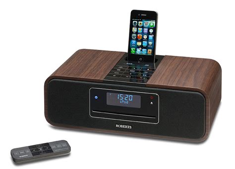 roberts sound cddabfm digital sound system  dock  ipodiphone walnut discontinued