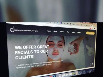 derma bliss beauty spa website design  brandon gray  dribbble