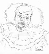 Pennywise Clown Pencil Drawing Coloring Deviantart Dsc Over Ink Pages Getdrawings Colouring Book sketch template