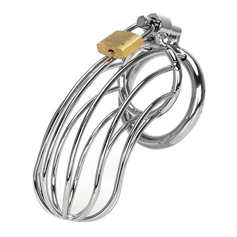 Adult Games Stainless Steel Cock Cage Lockable Sex Toys For Men Penis