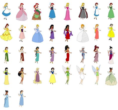 all the outfits of the disney princesses and ladies we grew up as disney princesses disney