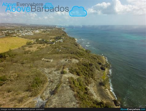 harrisons point lighthouse  drone aerial work   barbados beach landscape